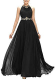 ShipXO Women's Halter Chiffon Bridesmaid Dresses Long Appliques Prom Party Dress SP22