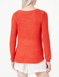 ONLY Women's ONLGEENA XO L/S Pullover KNT NOOS Sweater, Red Clay, XS | Women's Sweaters