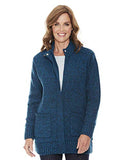 Ladies Fleece Lined Front Pocket Zip Cardigan | Women's Cardigan