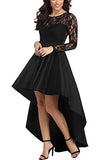 Women's Floral Lace Hi Low Cocktail Party Dress Swing Prom Evening Gowns