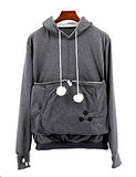 Unisex Mewgaroo Pet Holder Cat Eared kangaroo Pouch Sweatshirt Hoodie | Original Brand