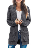 MEROKEETY Women's Long Sleeve Cable Knit Cardigan Sweaters Open Front Fall Outwear Coat | Women's Casual Dresses