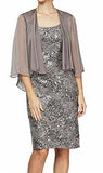 Cafe Women's Short Embroidered Dress With Illusion Jacket - Alex Evenings | Women's Cocktail Dresses