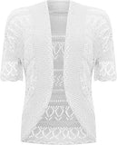 Ladies Knitted Bolero Crochet Cardigan Shrug | Women's Cardigan