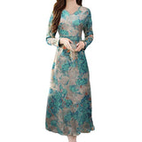 Women Dresses Promotion Sale Women Fashion Lady Knee Length Lapel Long Sleeve Printing Dress Plus Size Dress Party Dress Vintage Dress UK Size S - XXXXL | Original Brand | Women's Cocktail Dresses