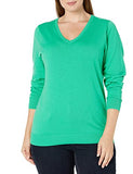 Bright Green Women's Classic-fit Lightweight Long-sleeve V-neck Sweater - Ae Store | Women's Jumpers