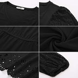 Women's V Neck Lace Short Sleeve Cocktail Dress Cut Out Skater A Line Party Midi Dress | Women's Lace Dresses