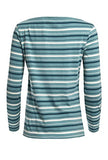 Organic Cotton Striped T-Shirt Washed Teal