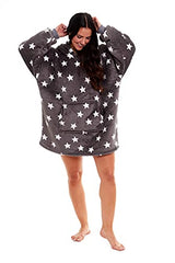 Hoodie Ultra Soft Fleece Warm Cosy Comfy Oversized Wearable Giant Sweatshirt Throw for Women Girls Adults Men Boys Kids Big Pocket One Size | Women's Cardigan