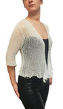 Ladies Crochet Glitter or Plain Stretch Lace Fish Net Bali Tie at Bolero Shrug Open Cardigan | Original Brand