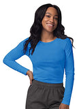 Pool Blue Scrubs for Ladies - Long Sleeve Comfort Underscrub Tee - SIVVAN Womens Fall Fashion | Women's Tops and Blouses