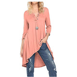 Mini Dress 3/4 Sleeve Loose Sexy Round Neck Solid Color Ladies Women Dress Ladies Summer Beach Dress Ladies Long | Women's Work Dresses