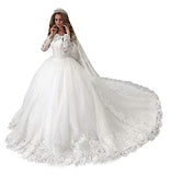 Bridal Women's Off Shoulder Wedding Dresses Long Sleeves Ball Gown QU292 | Women's Formal Dresses