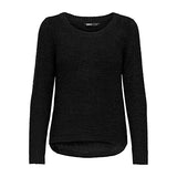 Black Womens Knit Crew Jumper - Only | Women's Jumpers