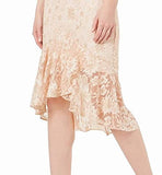 Women's Sleeveless Lace Sheath With Flounce-skirt Hem | Women's Lace Dresses