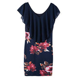 Sexy Womens Sleeveless Floral Printed Bodycon Holiday Party Short Mini Dress | Original Brand | Women's Work Dresses