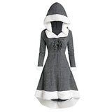 Women Dresses Promotion Sale Womens Winter Long Sleeve Patchwork Hooded Vintage Dress Party Dress Plus Size Dress Party Dress Vintage Dress | Original Brand | Women's Work Dresses