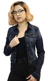 Wax Women's Basic Button Down Denim Jean Jacket