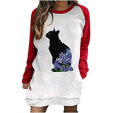 Women's Dress Sweet & Cute Dress Sexy Ladies Casual Long Sleeve Feathers Printed Ladies Mini Dress Fancy Cocktail Dress Party Dress Maxi A-line Dress