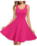 Women's Summer Dress Casual Sleeveless Cotton Skater Midi Dresses