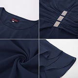 Women's Chiffon Poncho Slit Sleeve Plus Pencil Overlay Mini Dresses | Women's Work Dresses