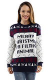 Unisex Women’s Ugly Christmas Sweater Yailthy Animal Funny Naughty Merry Xmas Fairisle Pullover | Women's Sweaters