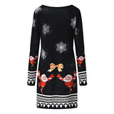 Women Dress TUDUZ Christmas Mini Dress Long Sleeve Tunic Dress Club Hips-Wrapped Bodycon Casual Dress Xmas Slim Fit Evening Party Dress