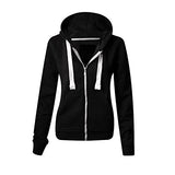 Ladies Plain Colour Hoodie Womens Fleece Hooded Top Zip Zipper Hoodie Sweatshirt Available in 22 Colours Plus Sizes Small-XXXXXL (UK 6-22)