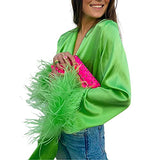 Women's Feather Long Sleeve Tie Front Satin V Neck Button Down Blouse Tops Cardigan Shirts | Original Brand | Women's Tops and Blouses