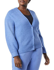 Women's Soft Touch Ribbed Blouson Cardigan  