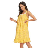 Nightgowns For Women Cotton Sleeveless Night Gown For Ladies Soft Sleepwear Woven Lace Nightdress Women's Sleepshirts | Women's Casual Dresses