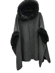 Women's Cardigan Shawl Cape Cloak Winter Warm Hoodie Cardigan Coat