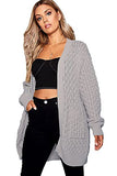 Women Crochet Knitted Oversized Cardigan Ladies Open Front Long Sleeve Plus Size Sheer Knit Solid Cardigan Top