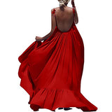 Ladies Casual Sleeveless Plus Size Loose Long Maxi Dress Beach Beach Dress UK Size Evening Gowns Work Maxi Dress | Women's Work Dresses