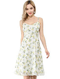 Women's Summer Spaghetti Strap Aline Dress Smocked Floral Sundress | Original Brand