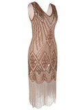 PrettyGuide Women 1920s Gatsby Cocktail Sequin Art Deco Flapper Dress