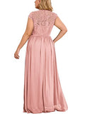 Women's Formal Floral Lace Plus Size Bridesmaid Party Maxi Dress | Women's Formal Dresses