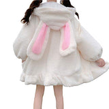 Women Cute Bunny Ear Long Sleeve Fuzzy Fluffy Rabbit Tops Sweatshirt Hoodie Jacket Coats | Original Brand | Women's Cardigan