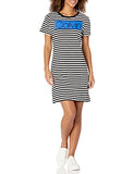 Women's Short Sleeve Striped Logo T-Shirt Dress | Women's Casual Dresses