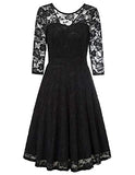 Women's Cocktail Party Wedding Guest A Line Lace Dresses - JASAMBAC | Women's Casual Dresses