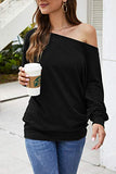 Fall Tops for Women 2022,Elegant Sexy Off The Shoulder Tops,Trendy Long Sleeve Shirts Pullover Sweater Jumper Tunic Top Blouses Black | Women's Sweaters