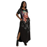 Women's Casual Loose Long Dress T-Shirt Dress Short/Long Sleeve Maxi Dresses with Pockets