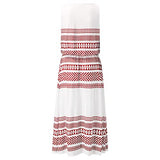 Women's Geometric Print Maxi Dress Tank Top Slit Dress Summer Long Dresses | Original Brand