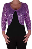 Scarlett Sequin Chiffon Long Sleeve Top Bolero Shrug Cardigan | Original Brand