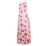 Summer Dresses for Women, Fashion Ladies Summer V-Neck Casual Printing Loose Sleeveless Loose Long Dress Party UK Size | Women's Work Dresses