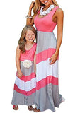 EFOFEI Parent-Child Dress Mother and Daughter Cute One-Piece Dress Long Skirt Printing Elegant Daily Dress Holiday Party Parent-Child Dress