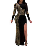 Women Long Sleeve Birthday Dresses Sexy hot Diamond Process Sexy Dress Party Club Night Dress