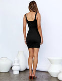 Women's Sexy Tank Dress Sleeveless Scoop Neck Bodycon Club Mini Dress