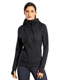 Women's Zip Up Hooded Workout Jackets Slim Fit Sports Running Track Hoodies with Thumbholes | Original Brand