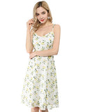 Women's Summer Spaghetti Strap Aline Dress Smocked Floral Sundress | Original Brand